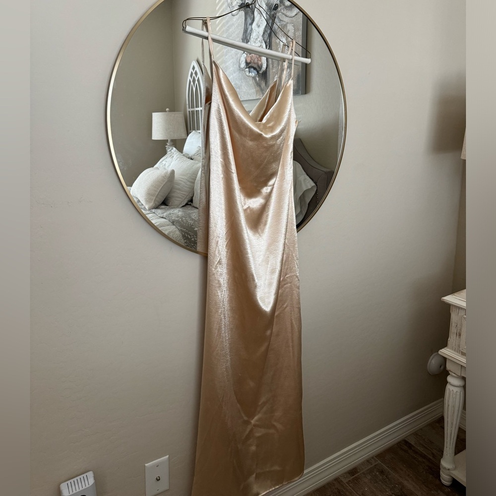 Beginning Boutique Maxi Dress - Size 8 - Champagne